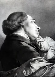 Muž z profilu, 1760 (mezzotinta)